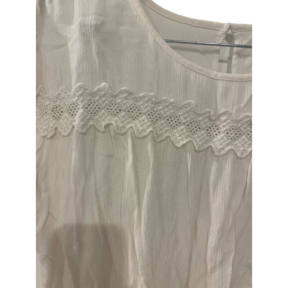 Old Navy White Retro Blouse - Picture 3 of 7